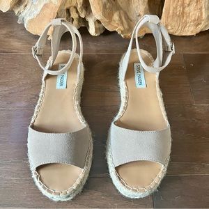 Steve Madden Suede Low Platform Espadrille Sandals